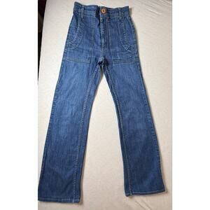 Vintage Grey Ant 70s Retro High-Rise Flare Jeans - Medium Wash